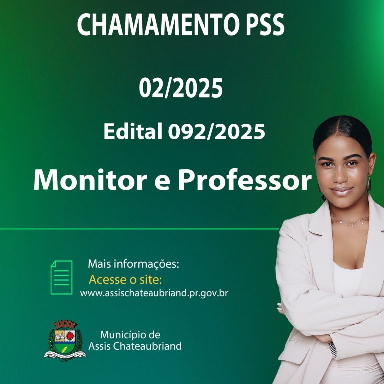 Município de Assis Chateaubriand convoca candidatos para PSS
