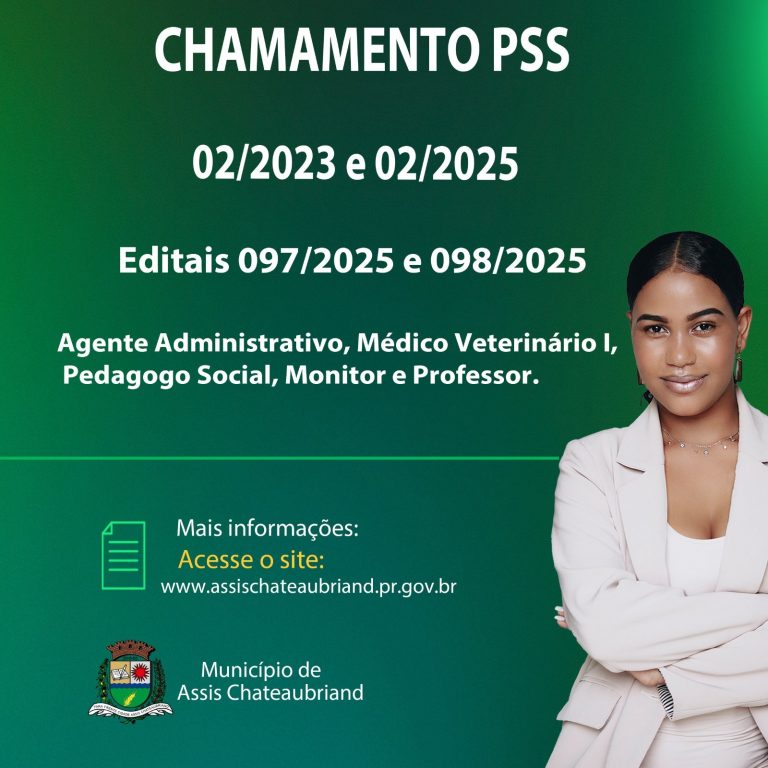 Município de Assis Chateaubriand convoca candidatos para PSS