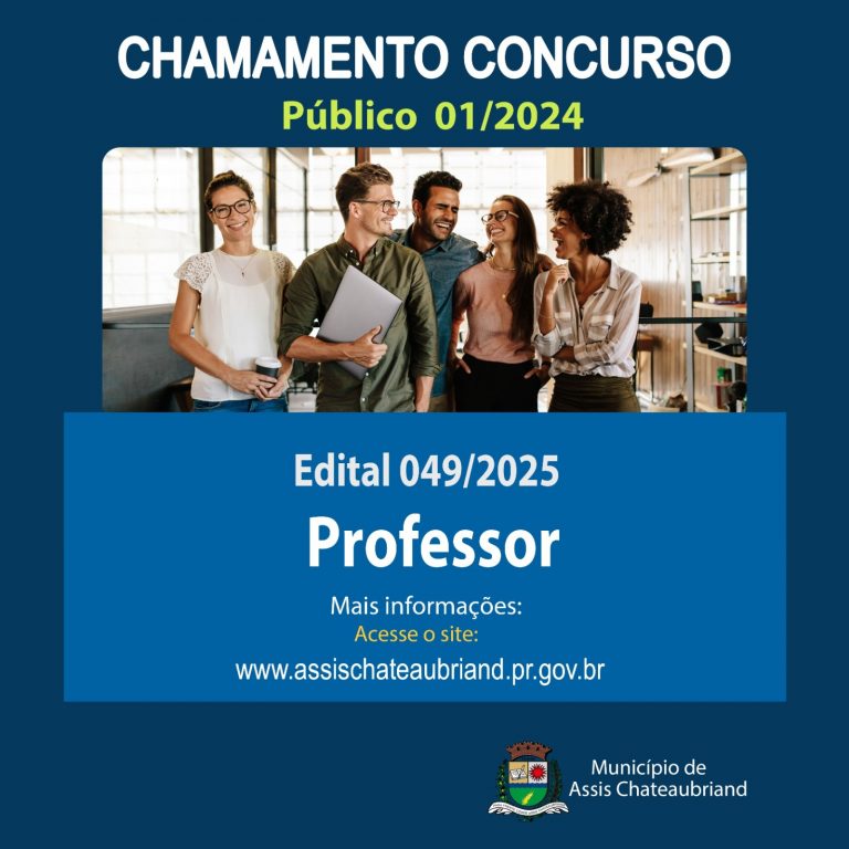 Assis Chateaubriand faz chamada de aprovado em concurso público