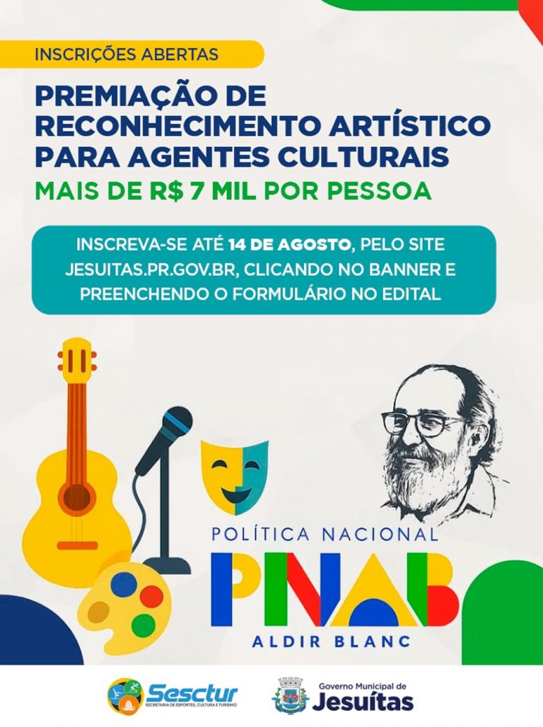 Jesuítas abre inscrições para premiação cultural com R$ 7 mil por agente cultural reconhecido