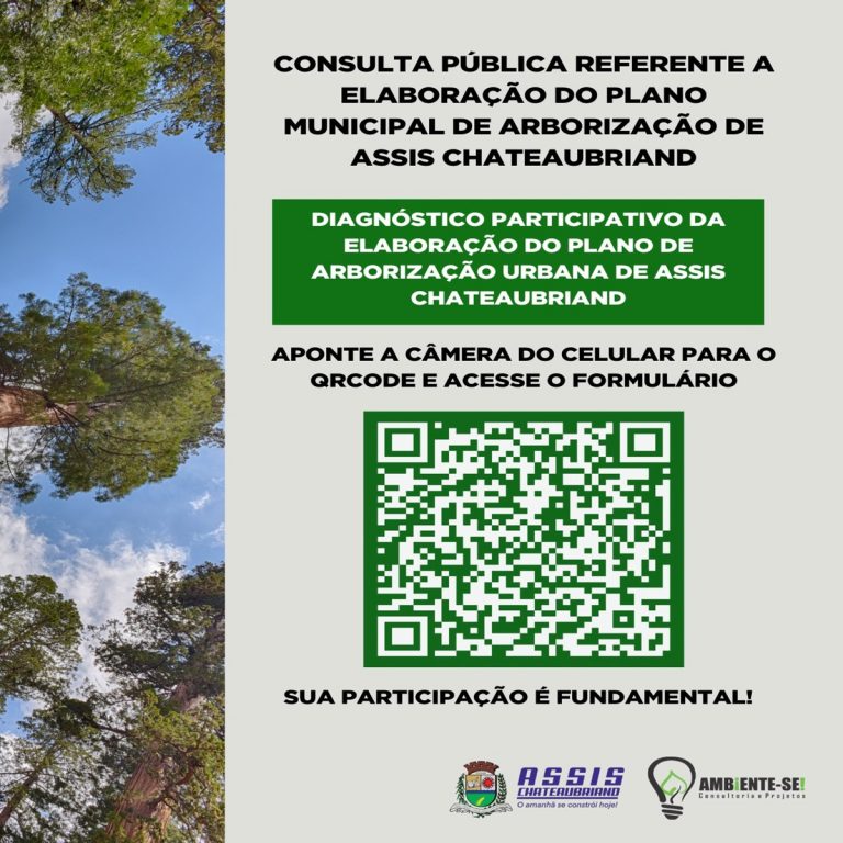 Assis Chateaubriand abre consulta pública para o Plano Municipal de Arborização Urbana