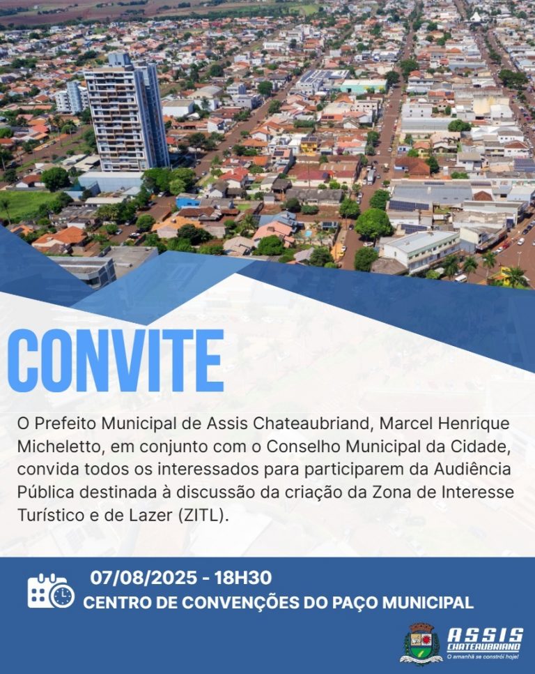 Audiência Pública debate criação de Zona de Interesse Turístico e de Lazer em Assis Chateaubriand