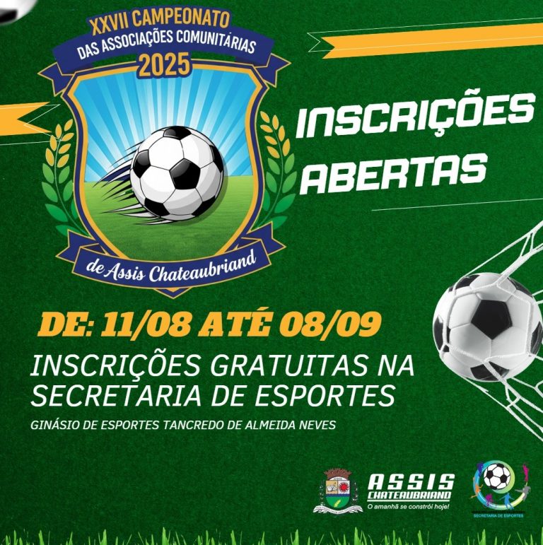 Inscrições Abertas para o XXVII Campeonato de Futebol Suíço das Associações Comunitárias