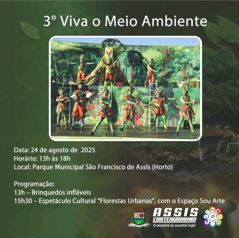 3° Viva o Meio Ambiente será realizado domingo dia 24 de agosto