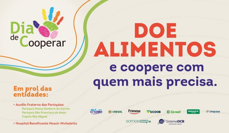 Dia de Cooperar 2025: cooperativas unidas arrecadam alimentos em Assis Chateaubriand