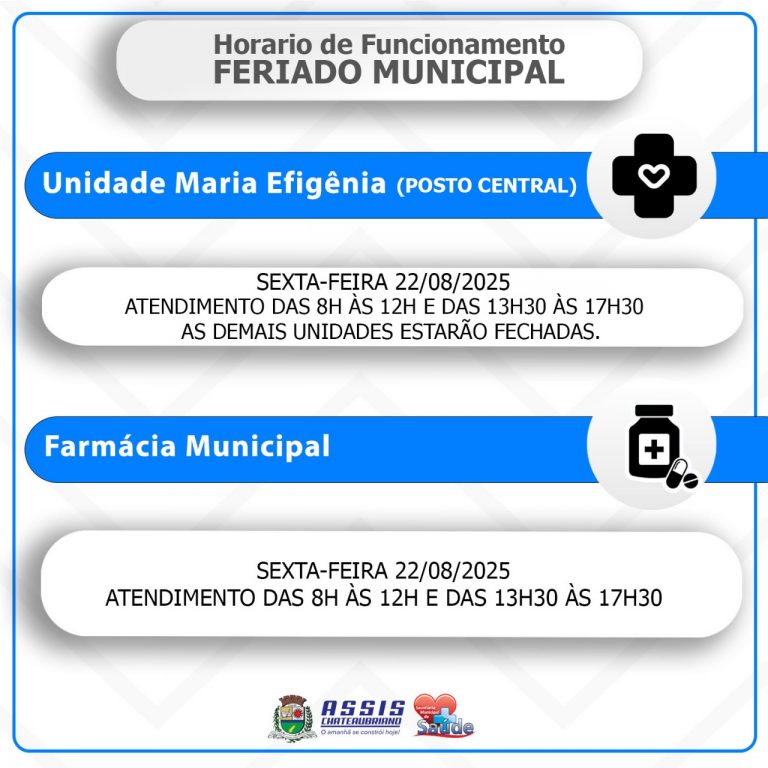 Feriado Municipal em Assis Chateaubriand nesta sexta-feira (22)