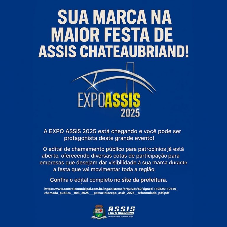 Prefeitura abre chamamento público para patrocínio da 59ª Expo Assis 2025