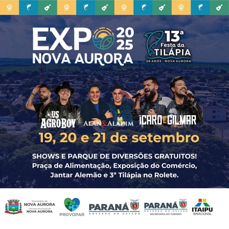 Expo Nova Aurora 2025: Três dias de festividade em alusão aos 58 anos do município