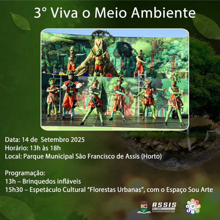 3° Viva o Meio Ambiente acontece no domingo em Assis Chateaubriand