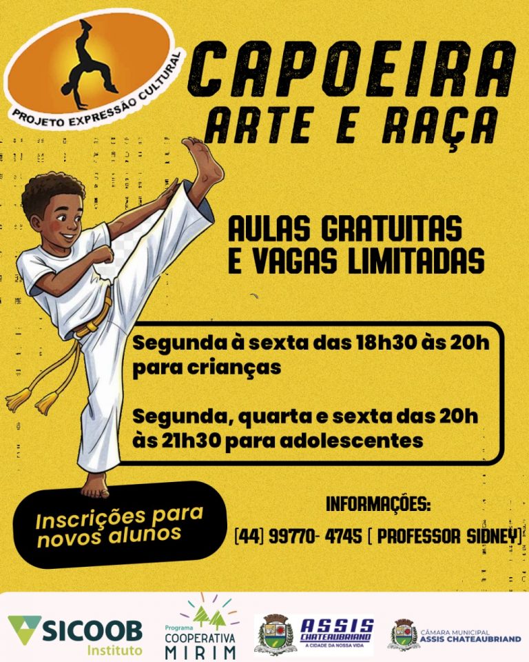 Sicoob: Capoeira Arte e Raça abre vagas para novos alunos