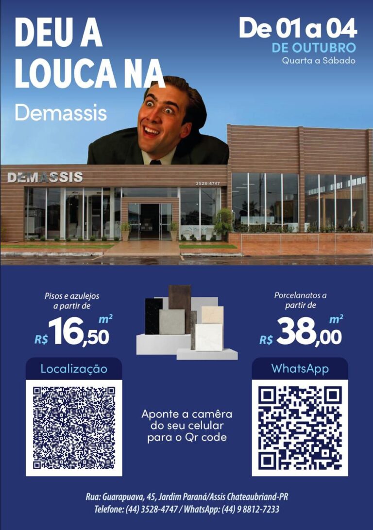 Demassis: vem aí a maior queima de estoque de pisos e revestimentos de região