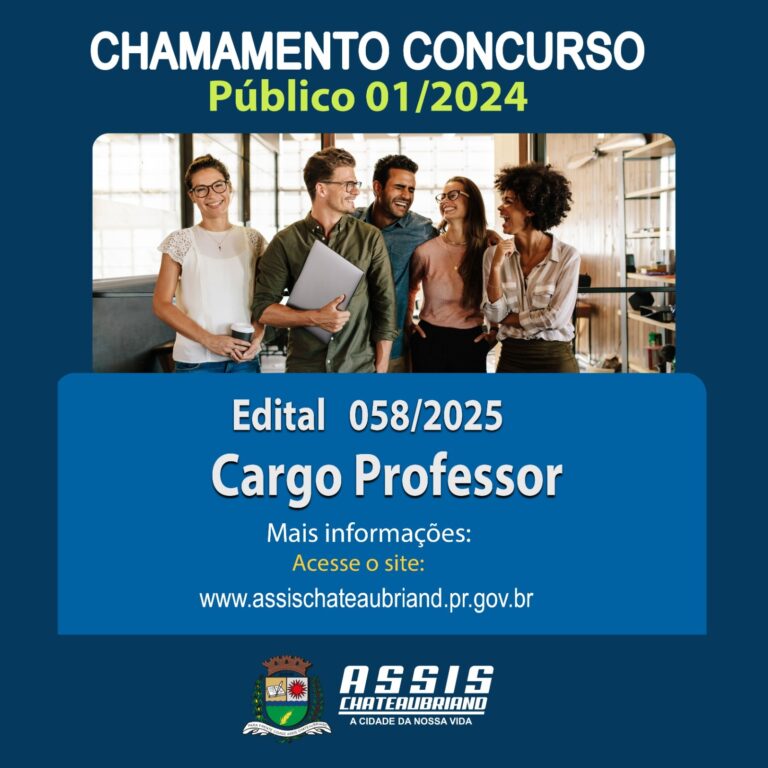 Assis Chateaubriand faz chamada de aprovado em concurso público