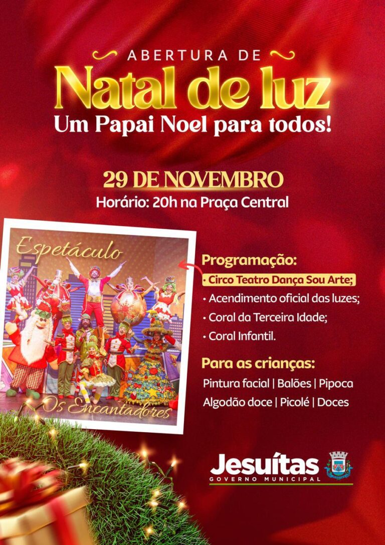 Jesuítas dá início ao “Natal de Luz – Um Papai Noel para Todos” neste sábado