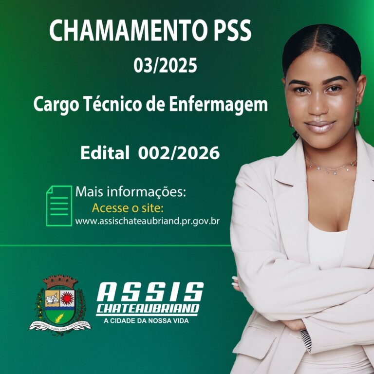 Município de Assis Chateaubriand convoca candidatos para PSS
