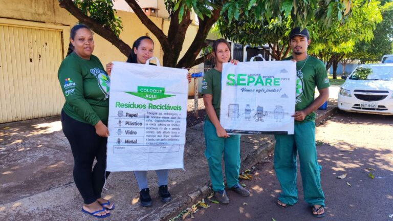 Sacos de ráfia estão sendo entregues para Incentivar a Coleta Seletiva em Assis Chateaubriand