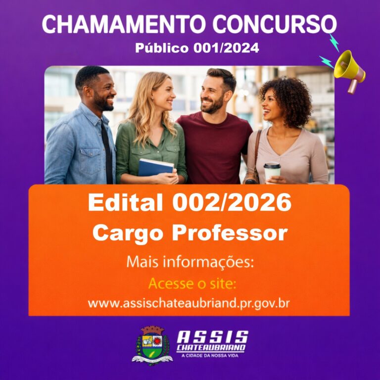 Arte Oficial de Divulgação do Chamamento - Concurso Público