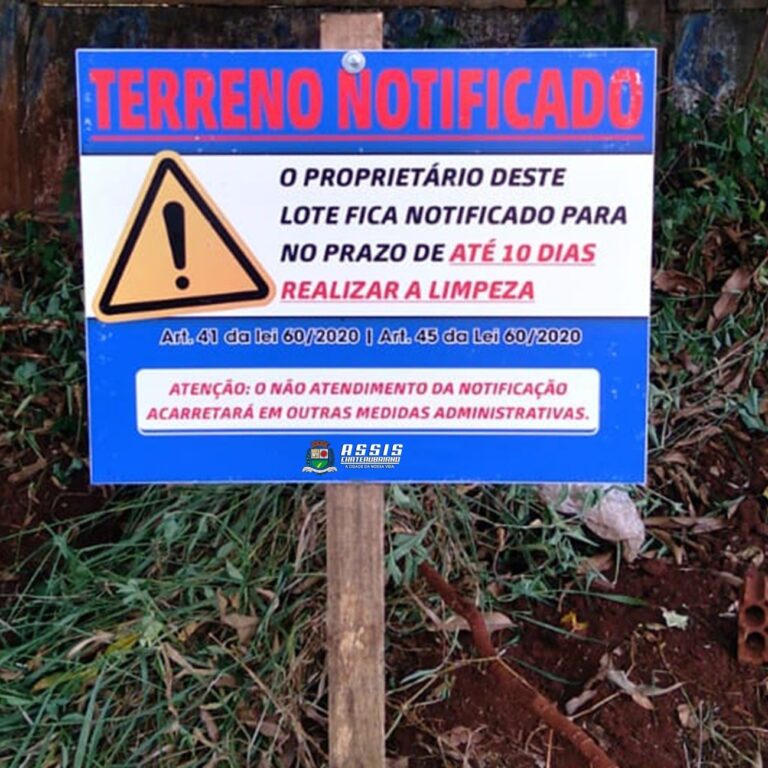 Prefeitura de Assis Chateaubriand intensifica fiscalização de terrenos urbanos
