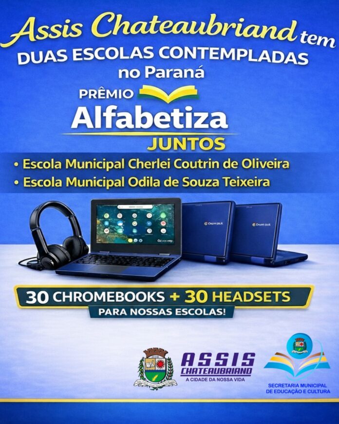 Assis Chateaubriand conquista Prêmio Alfabetiza Juntos