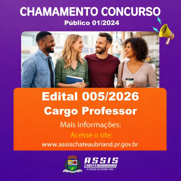 Assis Chateaubriand convoca professores aprovados em concurso