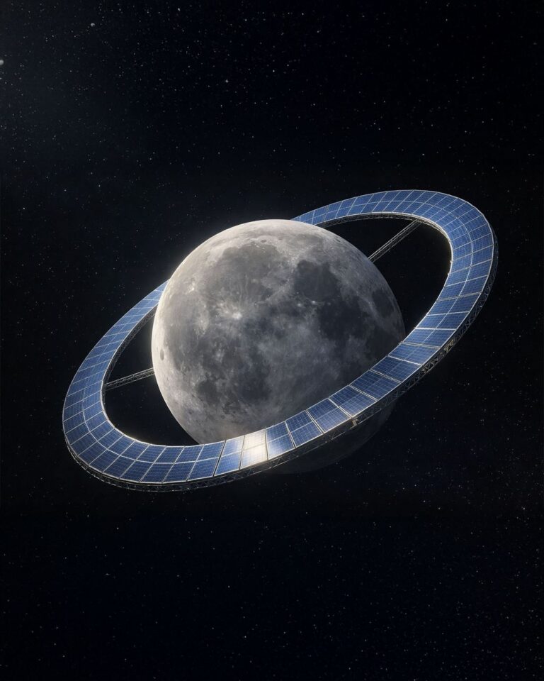 Empresa japonesa planeja construir um anel de painéis de energia solar na lua