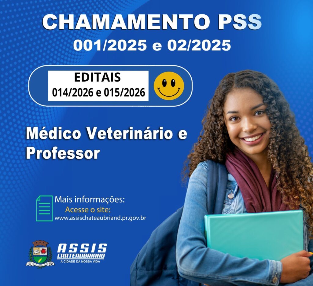 Município convoca candidatos para PSS e concurso público