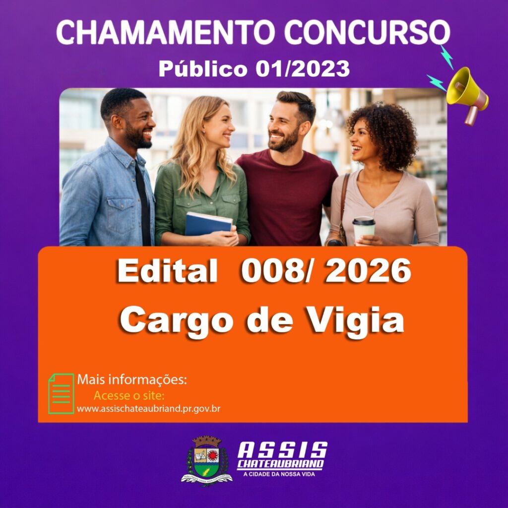 Município convoca candidatos para PSS e concurso público
