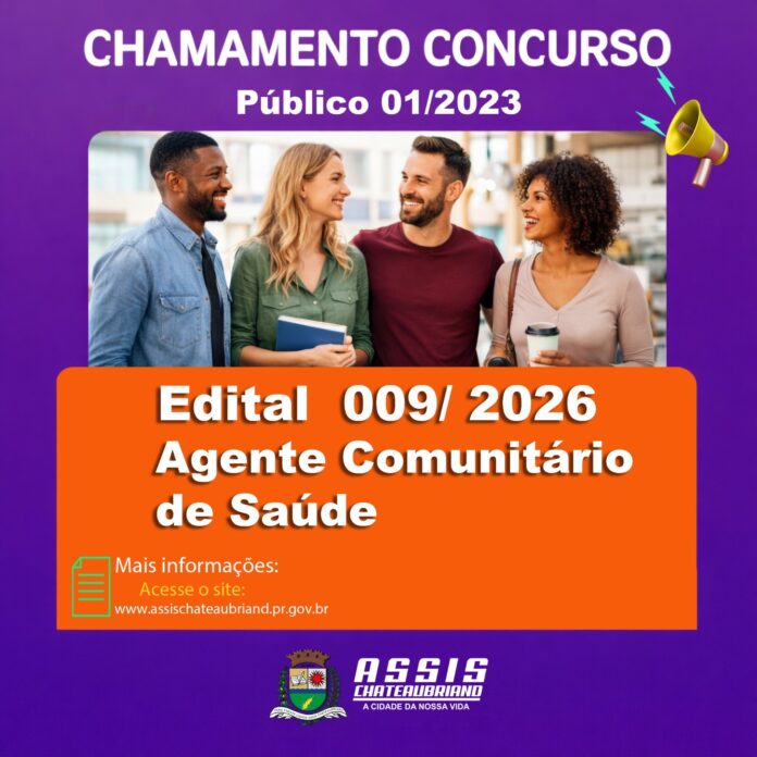 Convocação: concurso público para Agente Comunitário de Saúde