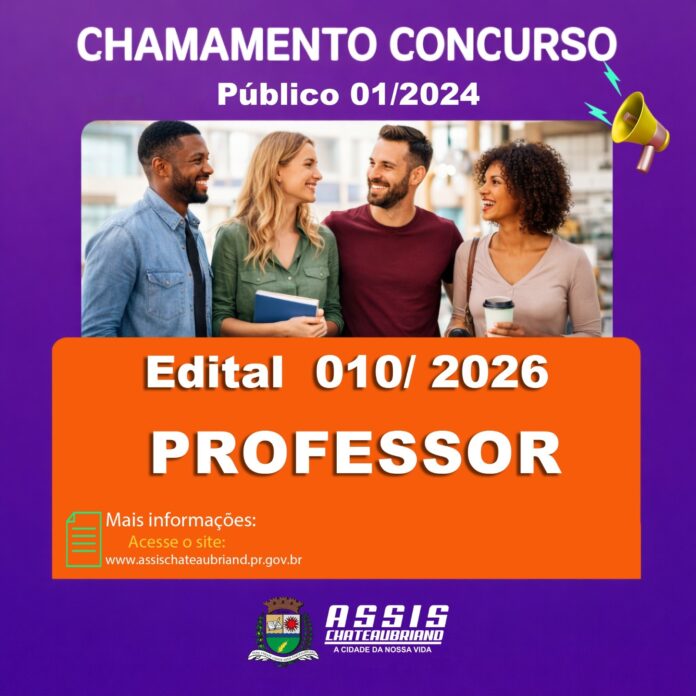 Chamada de aprovados em concurso público 01/2024
