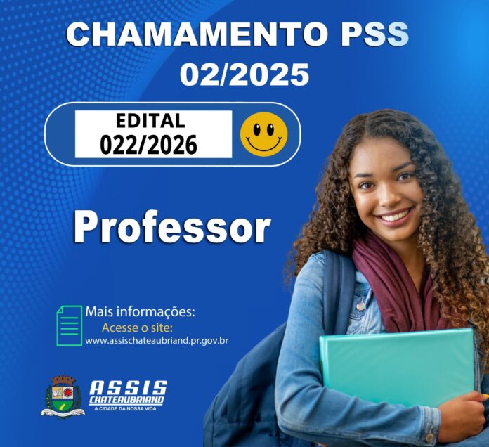 Município convoca candidatos para PSS nº 022/2026