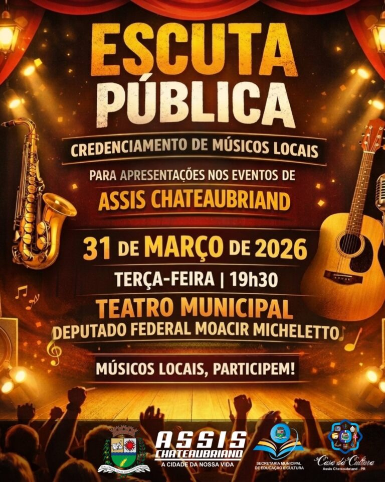 Escuta Pública para credenciamento de artistas musicais