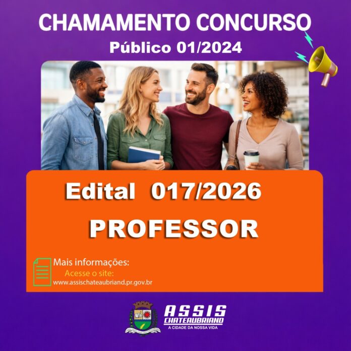Chamada de aprovados em concurso público 01/2024