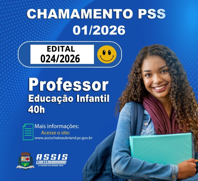 Convocação PSS nº 024/2026 – Professor de Educação Infantil