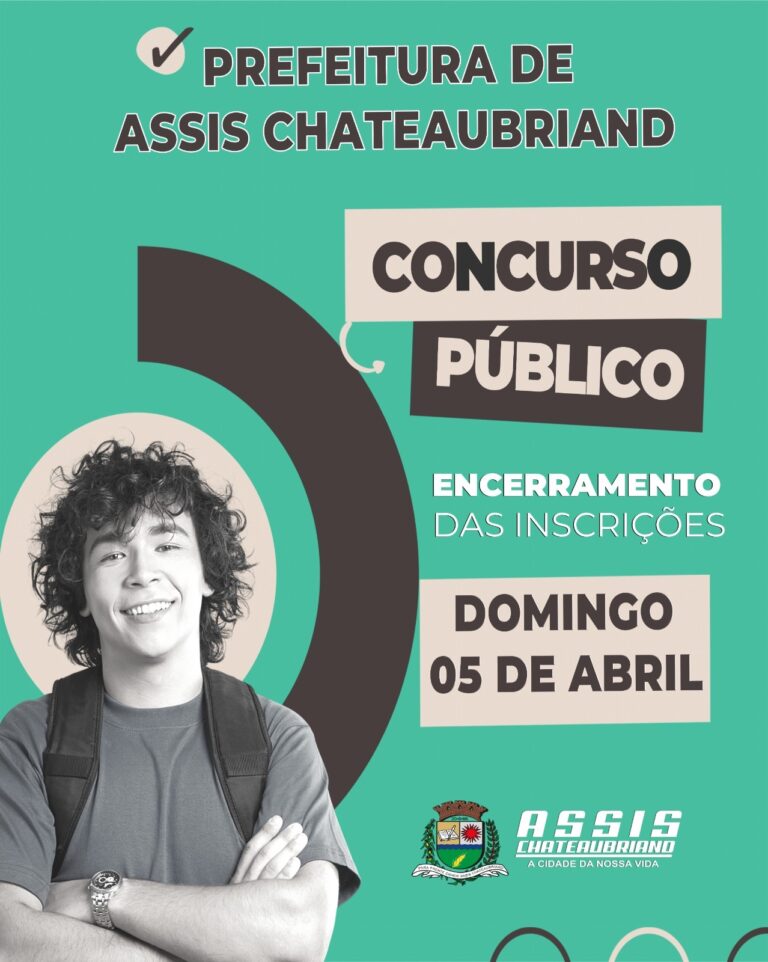 Concurso Público segue com inscrições abertas