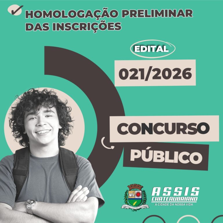 Homologação preliminar das inscrições é divulgada
