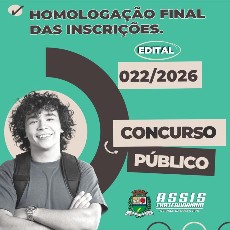 Homologação definitiva das inscrições do Concurso Público