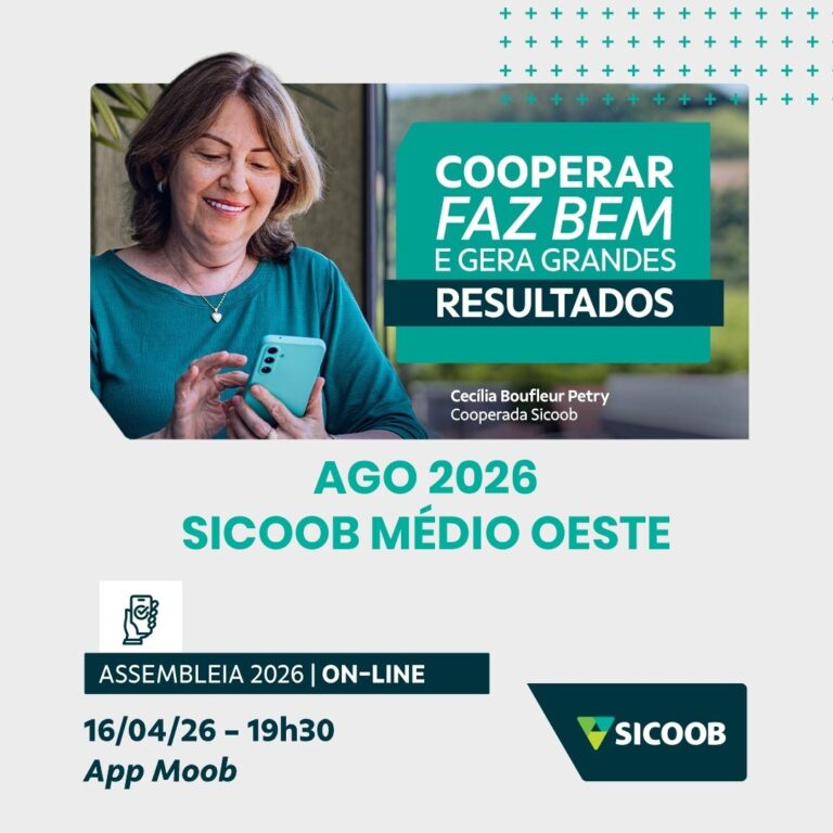 Sicoob Médio Oeste realiza AGO pelo aplicativo Moob