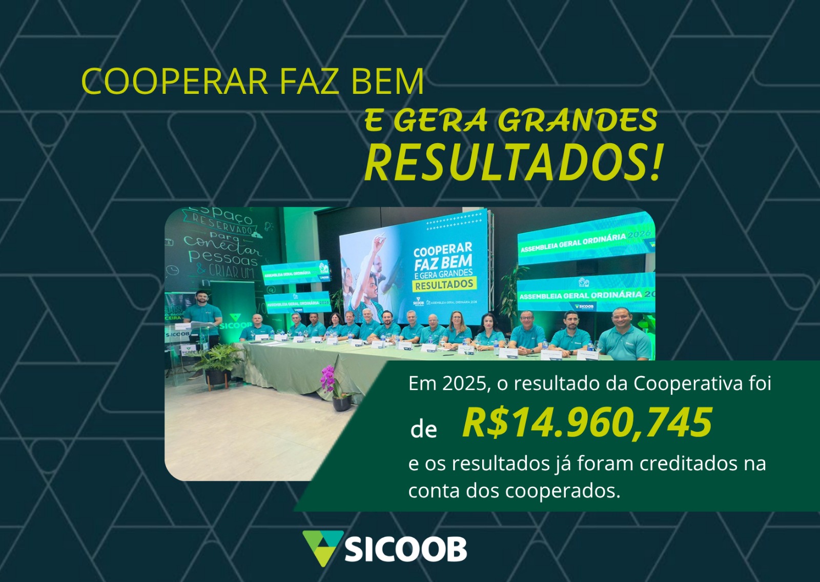 Sicoob Médio Oeste: resultado aprovado na AGO 2026 está na conta dos cooperados
