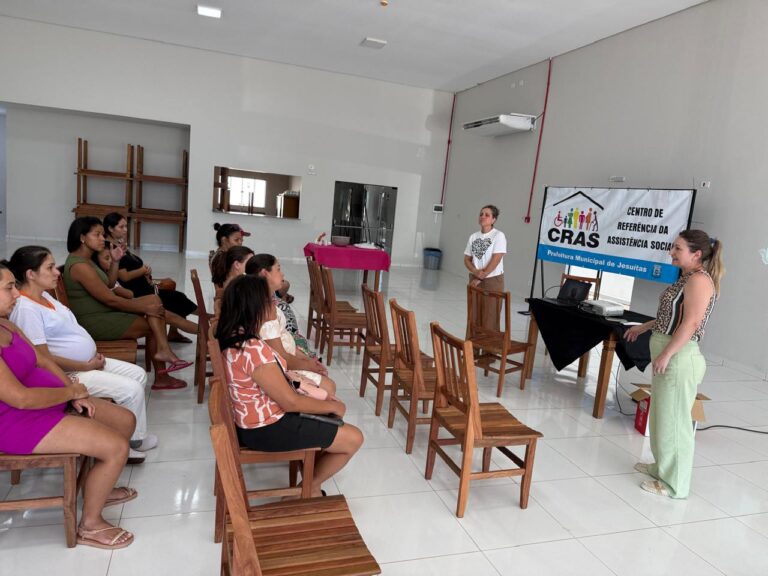 Gestantes de Jesuítas participam de encontro com orientação sobre posicionamento na gravidez