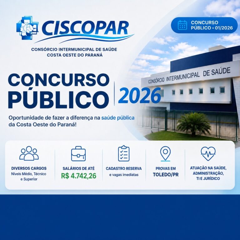 CISCOPAR abre Concurso Público 01/2026