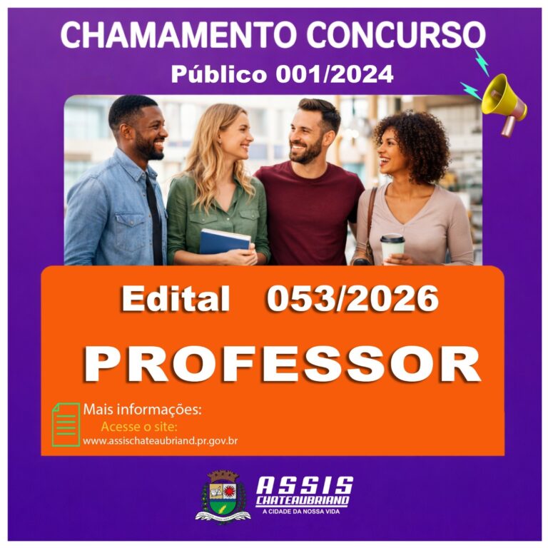 Concurso de Assis Chateaubriand: Prefeitura convoca novos professores; veja o prazo para documentos