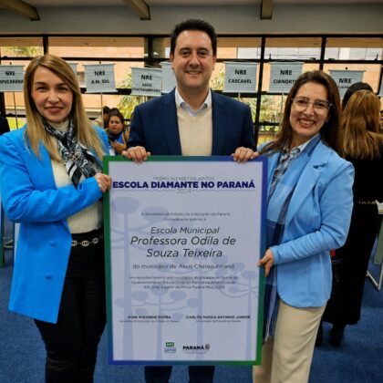 Escolas Municipais Odila de Souza Teixeira e Cherlei Coutrin conquistam o t&iacute;tulo de Escola Diamante no Paran&aacute;