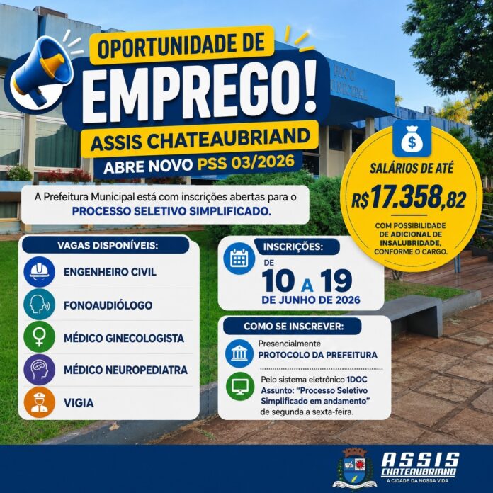 Novo Processo Seletivo Simplificado em Assis Chateaubriand