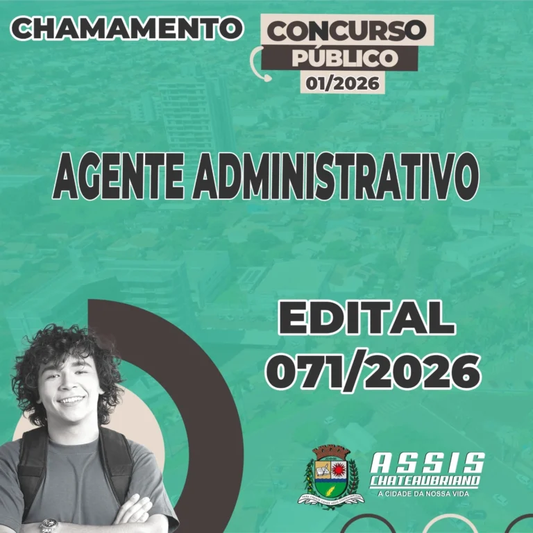 5ª convocação concurso publico Assis Chateaubriand 01/2026
