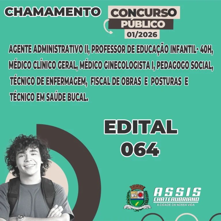 Assis Chateaubriand convoca aprovados em concurso público para cargos em diversas áreas