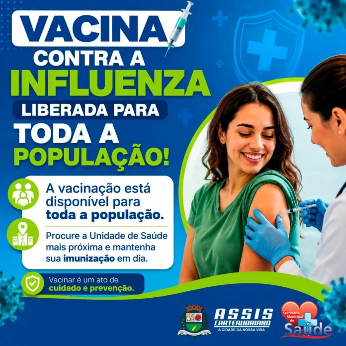 Assis Chateaubriand libera vacinação contra a Influenza para toda a população