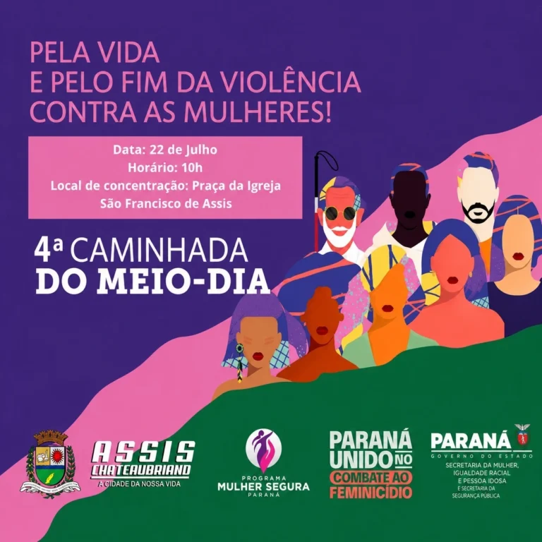 Assis Chateaubriand promove 4ª Caminhada do Meio-Dia contra o Feminicídio