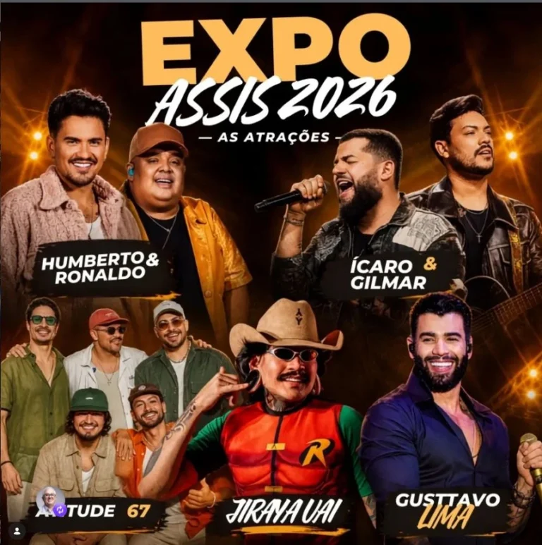Expo Assis 2026 confirma Gusttavo Lima, Ícaro & Gilmar e Atitude 67