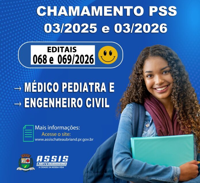 Município de Assis Chateaubriand convoca candidatos para PSS