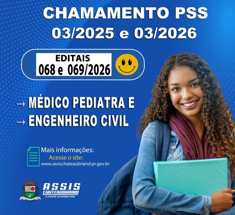 Município de Assis Chateaubriand convoca candidatos para PSS