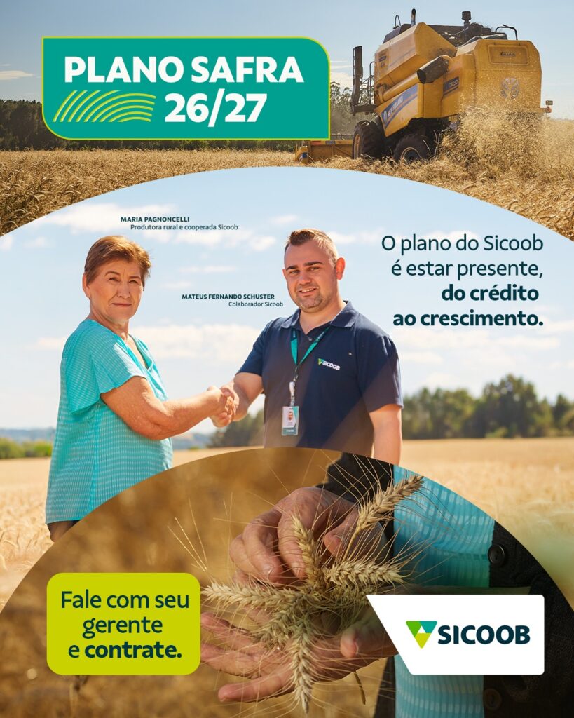 Sicoob projeta R$ 70 bilhões em crédito para o novo Plano Safra